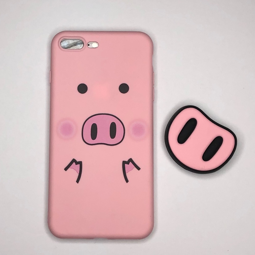 NEW iPhone X Pink pig pop socket - Picture 4 of 5